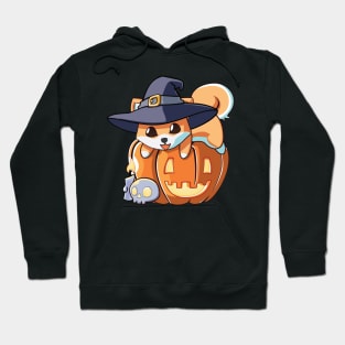 Dog Shiba on a Pumpkin Hoodie